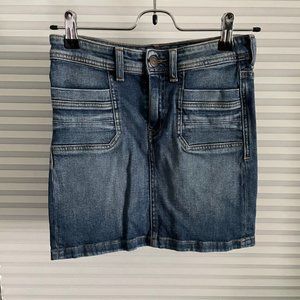 Blue Mini Denim Skirt